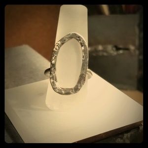 Sterling silver ring. Hammered finish size 8.5